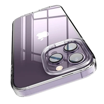 Afbeelding van elago hybride transparant hoesje compatibel met iPhone 14 Pro Max (6,7 inch), PC + TPU, verminderde vergeling, kristalhelder, schokbestendig voor volledige bescherming