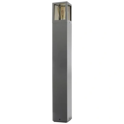 Afbeelding van Tuinpadverlichting Facado II, hoogte 65 cm, hoekig, donkergrijs/opaal