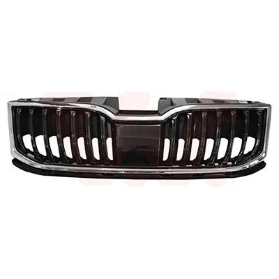 Afbeelding van VAN WEZEL 7631514 Grille Auto Zwart, Hoogglans, Transparant/zwart SKODA: Octavia 3 Combi