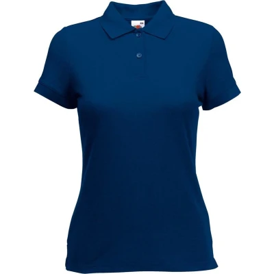 Afbeelding van Fruit of the Loom Dammes Kleding Poloshirts Korte mouw Navy XS
