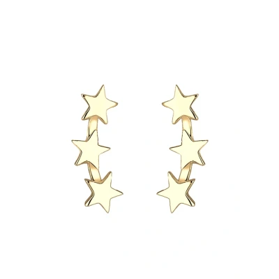Afbeelding van Elli Astro Trend STAR Oorbellen goldcoloured, Dames, Maat: One Size, Gold coloured