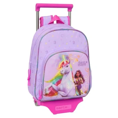 Afbeelding van Safta Unicorn ACADEMY Sac à dos pour enfant avec chariot 705, idéal enfants de différents âges, confortable et polyvalent, qualité résistance, 28 x 10 34 cm, lilas, M, Décontracté