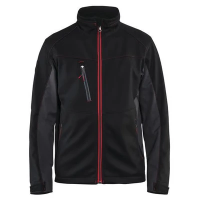 Image de Veste softshell noir/rouge, col molletonné