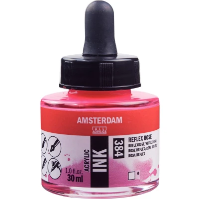 Afbeelding van Amsterdam Acrylic Ink Fles 30 ml Reflexroze 384