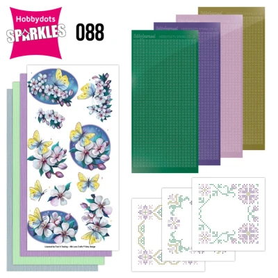 Afbeelding van Sparkles Set 88 Amy Design Butterfly and Flowers