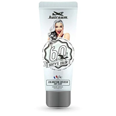 Image de Hairgum Sixty&#039;s Coloration semi permanente 60 ml Blanc