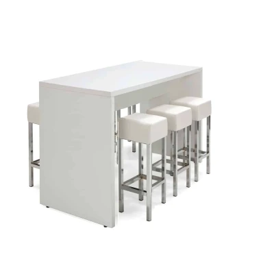Afbeelding van Statafel of bartafel 160cm x 80cm breed kleur Wit