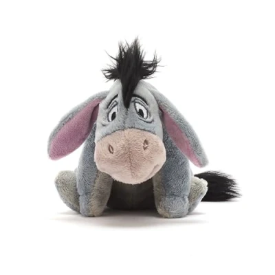 Afbeelding van Disney Store Officiële mini bonenzak van Winnie de Poeh, 17 cm, knuffelige ezel, pluche voor kinderen, geschikt vanaf geboorte