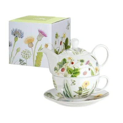 Afbeelding van Porseleinen theepot met bloemendecoratie (Wild Flower)