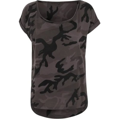 Afbeelding van Build your Brand Ladies Camo Tee BY064 Dark