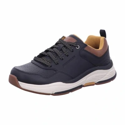 Afbeelding van Skechers Benago Treno sneakers zwart Leer Heren Maat 48