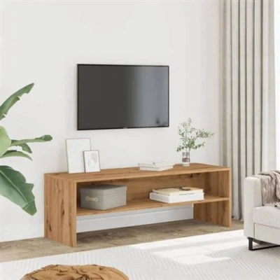 Afbeelding van vidaXL Tv meubel 120x40x40 cm bewerkt hout artisanaal eikenkleurig