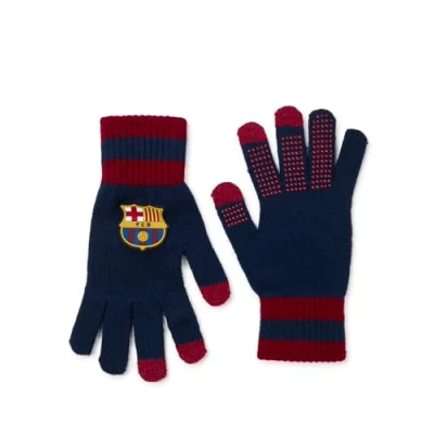 Afbeelding van FC Barcelona handschoenen maat L/XL volwassenen blauw/rood