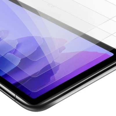 Afbeelding van Cadorabo 3x Screenprotector geschikt voor Samsung Galaxy Tab A7 (10.4 inch) in KRISTALHELDER Getemperd Pantser Film (Tempered) Display beschermend glas 9H hardheid met 3D Touch