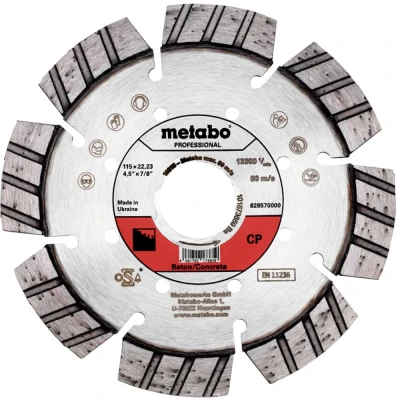 Afbeelding van Metabo 628570000 Diamanten doorslijpschijf Diameter 115 mm Boordiameter 22.23 1 stuk(s)