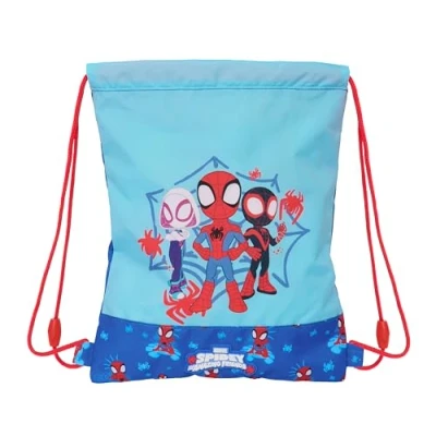 Afbeelding van Rugtas met Koordjes Spidey Blauw 26 x 34 1 cm