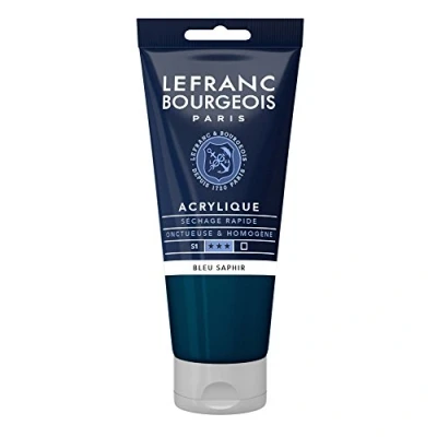 Afbeelding van Lefranc Bourgeois fijne acrylverf, Tube 80 ml, saffierblauw