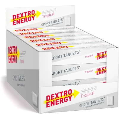 Afbeelding van Dextro Energy Sport Tablets Dextrose Tabletten met Vitamine C, B1 &amp; B6 Bevat Magnesium Voor een Snelle Energie Boost Voordeelverpakking 24 Stuks