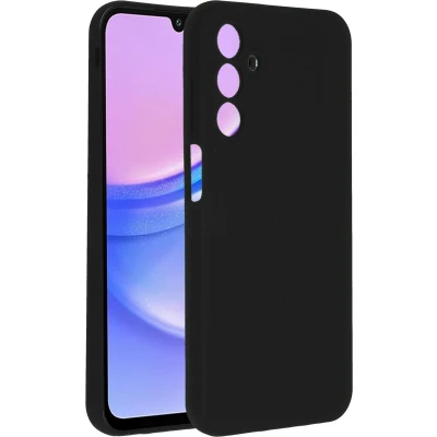 Afbeelding van Accezz Hoesje Geschikt voor Samsung Galaxy A15 (5G) / (4G) Siliconen Liquid Silicone Backcover Zwart