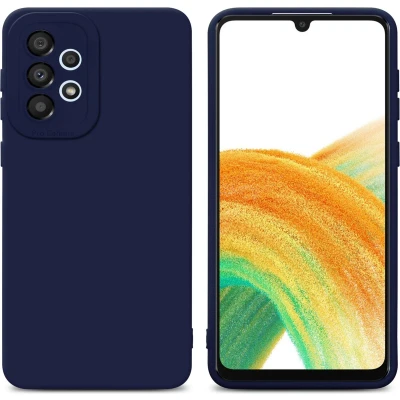 Afbeelding van Cadorabo Hoesje geschikt voor Samsung Galaxy A72 4G / 5G in Fluid DONKER BLAUW Beschermhoes gemaakt van flexibel TPU silicone Cover Case