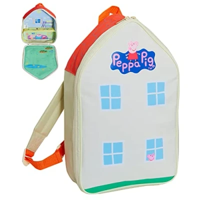 Afbeelding van Peppa Pig Speelrugzak met compleet interieur en opvouwbaar rek voor kinderen, reisrugzak, speelgoedtas, Meerkleurig