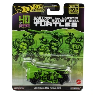 Afbeelding van Hot Wheels Ninja Turtles TMNT Teenage Mutant modelbouw van VW DRAG BUS Die Cast schaal 1:64 lengte 8 cm HVJ46