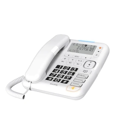 Image de Téléphone filaire Alcatel TMAX 70 avec fonction Blocage d&#039;appels Blanc