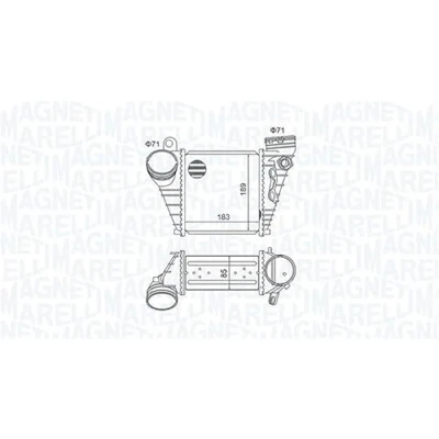 Afbeelding van MAGNETI MARELLI 351319205230 Intercooler VOLKSWAGEN: Golf 4, 4 Variant, AUDI: A3 Hatchback, SEAT: Leon I Hatchback