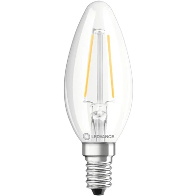 Afbeelding van Ledvance Classic LED E14 Kaars Filament Helder 2.5W 250lm 827 Zeer Warm Wit Vervangt 25W