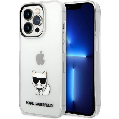 Afbeelding van Karl Lagerfeld iPhone 14 Pro TPU Backcover Choupette Transparant