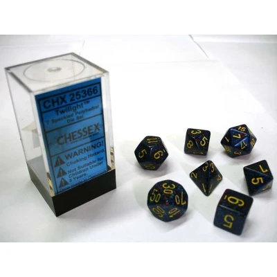 Afbeelding van Polydice 7 Dobbelstenenset Twilight Speckled