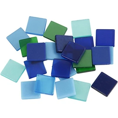 Afbeelding van Creativ Company Mini Mozaiek Blauw/Groen 10x10mm, 25 gram
