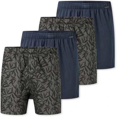Afbeelding van Schiesser 4ER PACK Boxershorts Blau grün, Heren, Maat: Large, grün