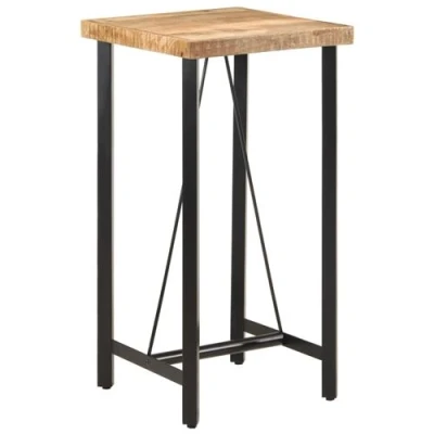 Afbeelding van Bartafel 55X55X107 cm Massief Mangohout En Ijzer 1 / 55 x 107