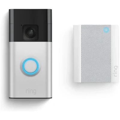 Afbeelding van Ring Battery Video Doorbell Zilver met Chime (2nd Gen) slimme deurbel batterij