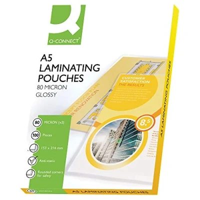 Afbeelding van Q connect Lamineeretui A5 2x 80 Micron 100 Stuks Lamineerhoes
