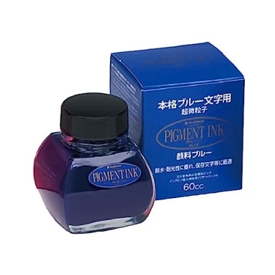 Afbeelding van Platinum Inktpot Pigment bottle ink 60ML Blue Gratis graveren