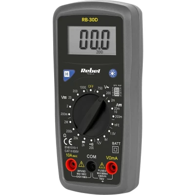 Afbeelding van De Rebel Tools RB 30D Universele meter / Inclusief meetsnoeren