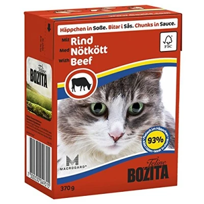 Afbeelding van 6x370g stukjes in Saus met Rund Bozita Kattenvoer