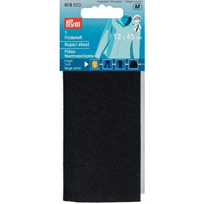 Afbeelding van Prym Patch om op te strijken, katoen, 12 x 45 cm, M, zwart