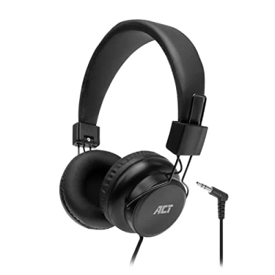 Afbeelding van ACT AC9300 Hoofdtelefoon Stereo Opvouwbaar 3,5mm Audio aansluiting Zwart