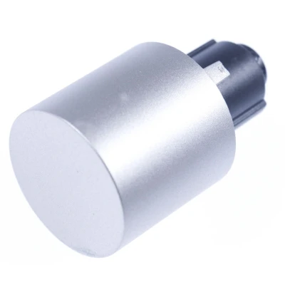 Afbeelding van Bouton Whirlpool Indesit 481010567348 C00313430 p knob coloured inox
