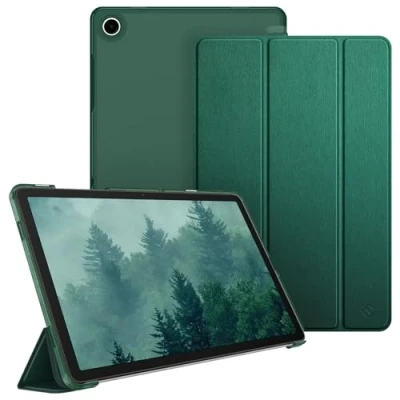 Afbeelding van Fintie Ultradunne beschermhoes voor Samsung Galaxy Tab A9 Plus 11 inch 2023 Met doorschijnende achterkant Automatische slaap /waakfunctie Donkergroen