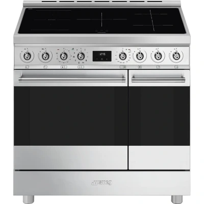Afbeelding van SMEG C92IPX2 Classici Esthetisch Fornuis met Inductiekookplaat 90 x 60 cm RVS