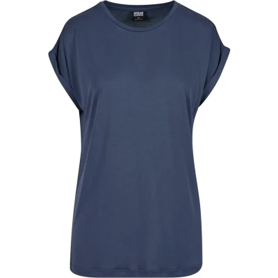 Afbeelding van Urban Classics Extended Shoulder Tshirt basic, Dames, Maat: Medium, Vintageblue