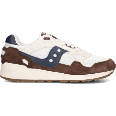 Afbeelding van Saucony Shadow 5000 Sneakers laag, Heren, Maat: 42, Moon/chocolate Leer en textiel