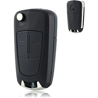Afbeelding van Betterher Sleutelhoes met 2 knoppen compatibel Opel Corsa D, autosleutelaccessoire Astra H Vectra Antara Tigra B Zafira