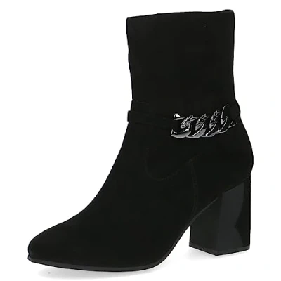Afbeelding van Caprice Korte laarzen, Dames, Maat: 37, Black suede Leer