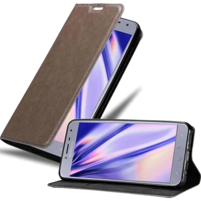 Afbeelding van Cadorabo Hoesje geschikt voor Samsung Galaxy J4 2018 in KOFFIE BRUIN Beschermhoes met magnetische sluiting, standfunctie en kaartvakje Book Case Cover Etui