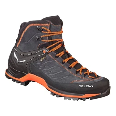 Afbeelding van Salewa MTN Trainer MID GTX Bergschoenen, Heren, Maat: 44, Asphalt/fluo orange Leer en textiel